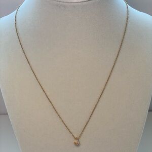 Baublebar Gold Plated Pavé“J” Initial Necklace 18”